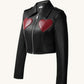 WWE Raw 2025 Gionna Daddio Red Hearts Leather Jacket — Product Description