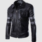 Black Jacket with Gray Stripes