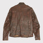 Distressed Brown Aviation Leather Jacket