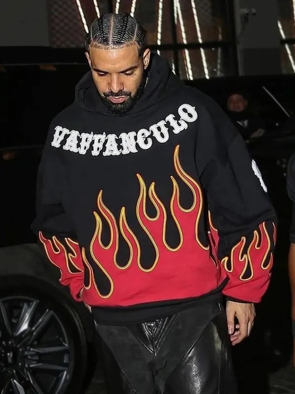 Drake Vaffanculo Flame Hoodie 🔥 Recreated Edition