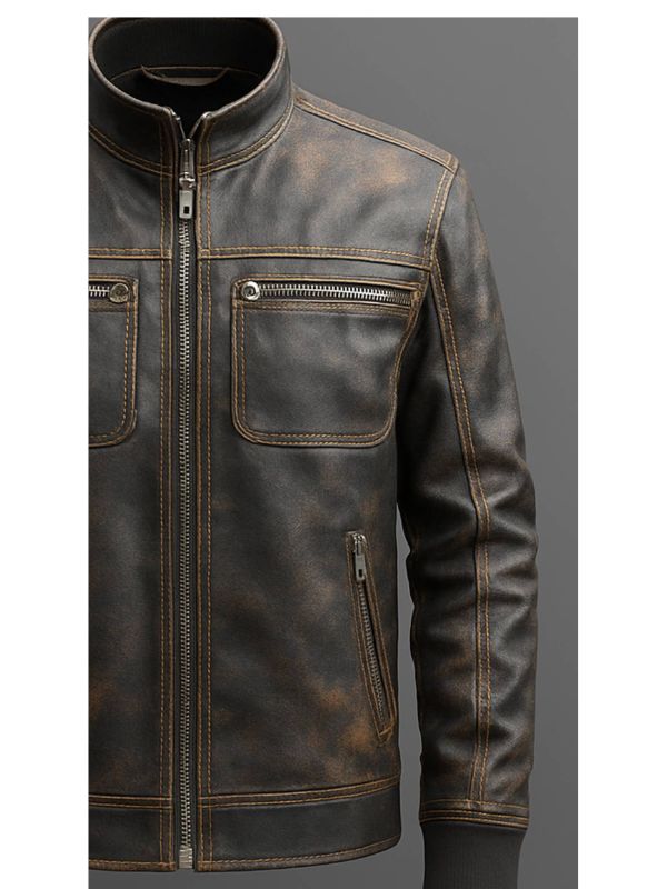 Enzo Leather Brown Jacket – Men’s Premium Brown Leather Jacket