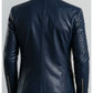 Jack Blue Leather Blazer Leather Blazer for Men Blue