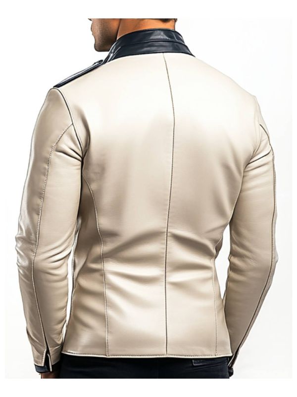 Jesse White Leather Jacket – Men’s Premium White Leather Jacket
