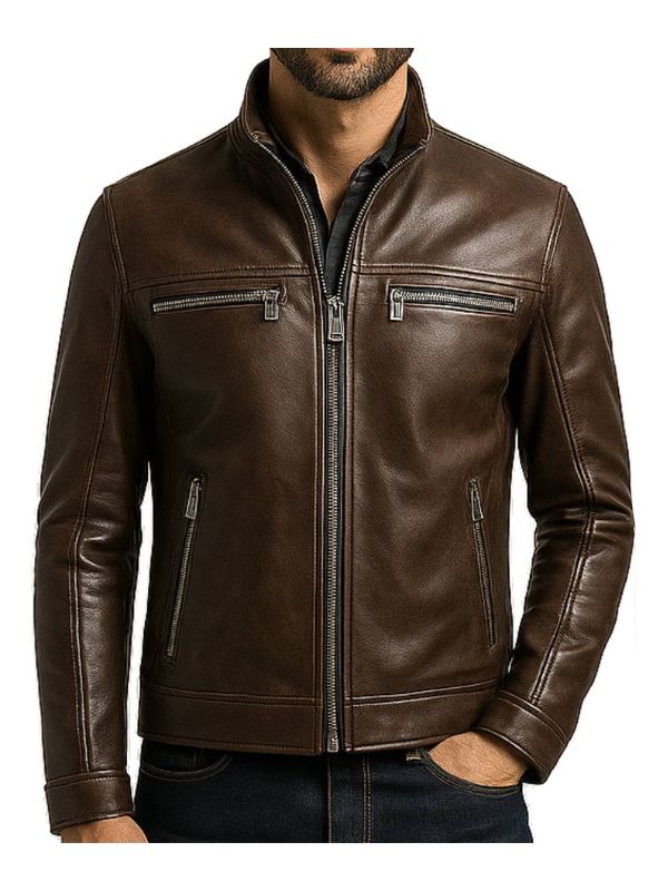 Mateo Leather Brown Jacket – Men’s Leather Jacket (Brown)