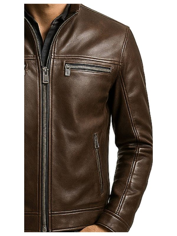 Mateo Leather Brown Jacket – Men’s Leather Jacket (Brown)