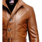Men Vintage Big Pockets Tan Brown Leather Coat – Leather Long Coat