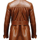 Men Vintage Big Pockets Tan Brown Leather Coat – Leather Long Coat
