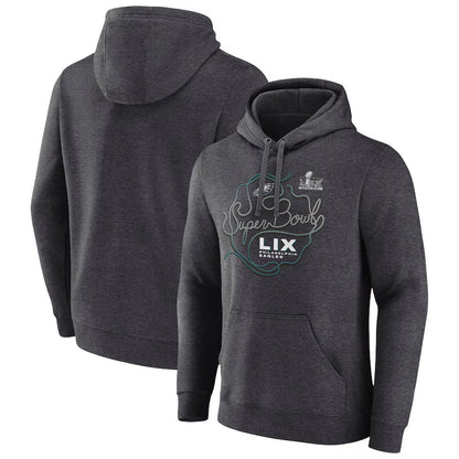 Recreation – Super Bowl LIX Philadelphia Eagles Zip Up Hoodie (Black) (Recreated Edition)