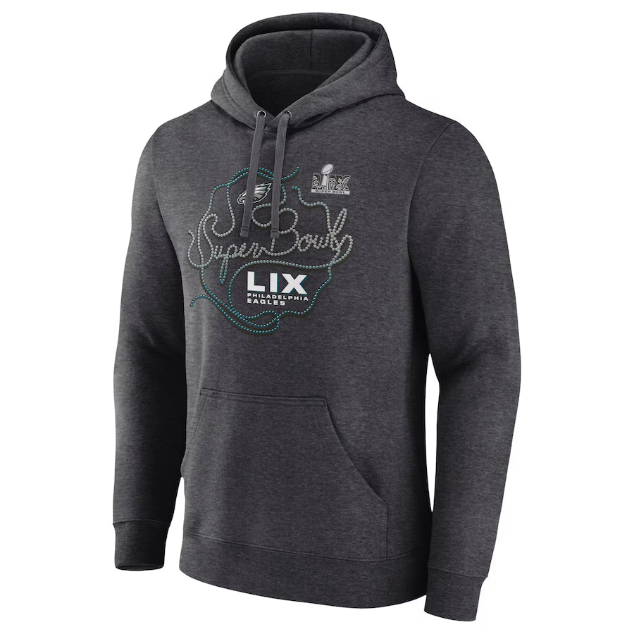 Recreation – Super Bowl LIX Philadelphia Eagles Zip Up Hoodie (Black) (Recreated Edition)
