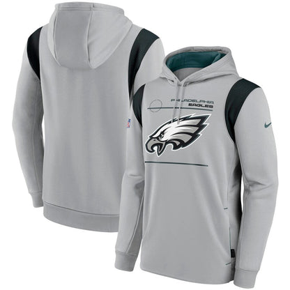 Nike Philadelphia Eagles Grey Logo Pullover Hoodie Recreated Edition