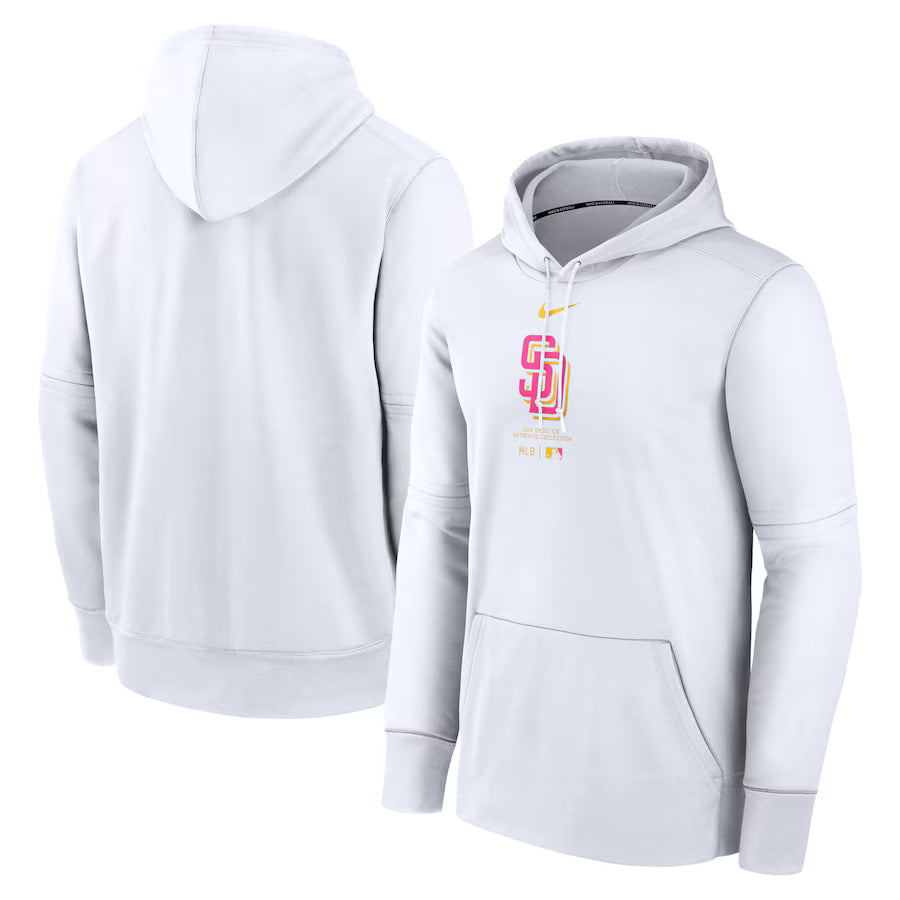 San Diego Padres White Pullover Hoodie (Recreated Edition)