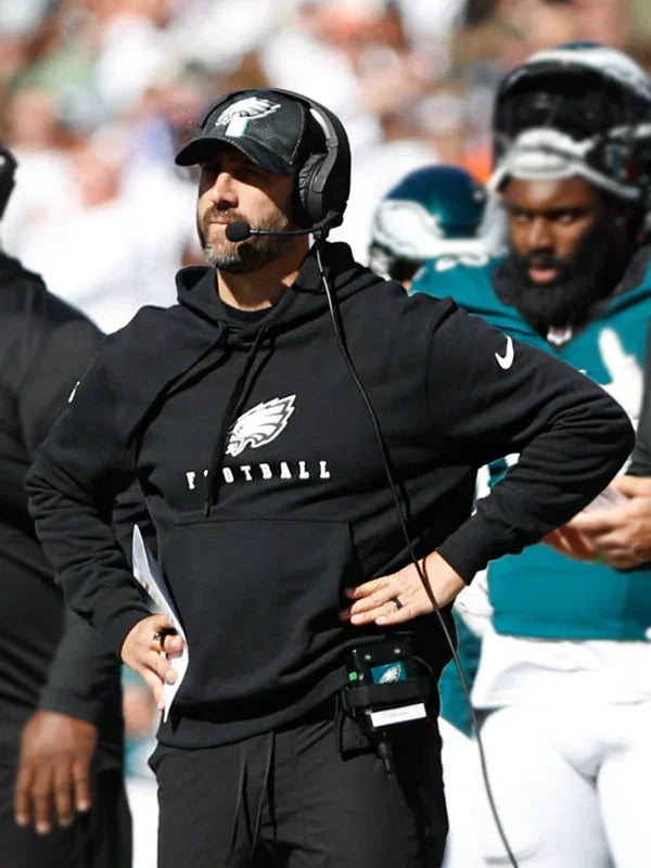 Nick Sirianni Philadelphia Eagles Black Hoodie Recreated Edition