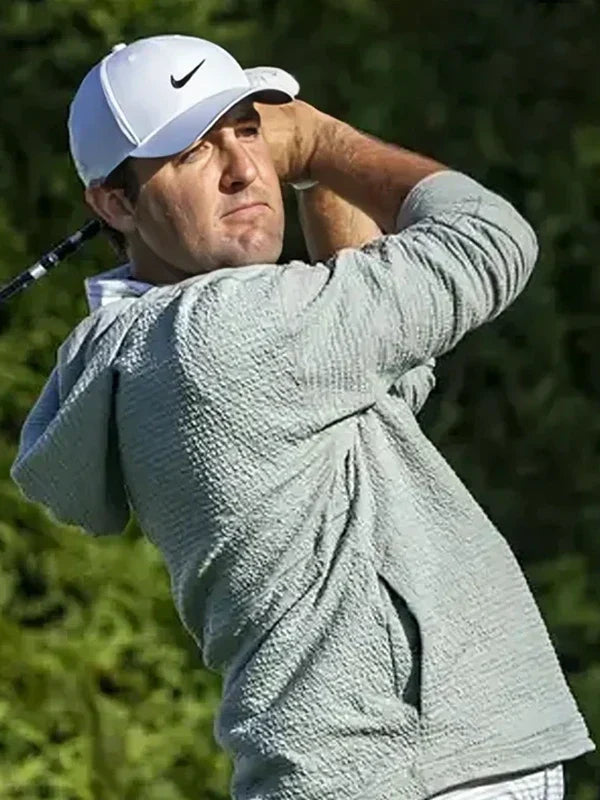 Scottie Scheffler Nike Golf Hoodie – Grey and White Pullover (Recreated Edition)