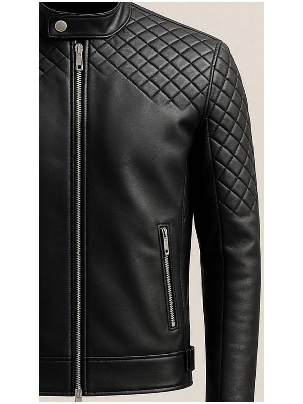 Ollie Black Leather Jacket – Men’s Premium Black Leather Jacket