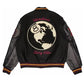 40th Anniversary Stussy Black Full-Snap Wool/Leather Varsity Jacket