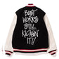 Red/Black&nbsp;Bape Stussy&nbsp;Varsity&nbsp;Full-Snap Wool/Leather&nbsp;Jacket