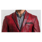Theo Red Leather Blazer – Leather Blazer for Men Red