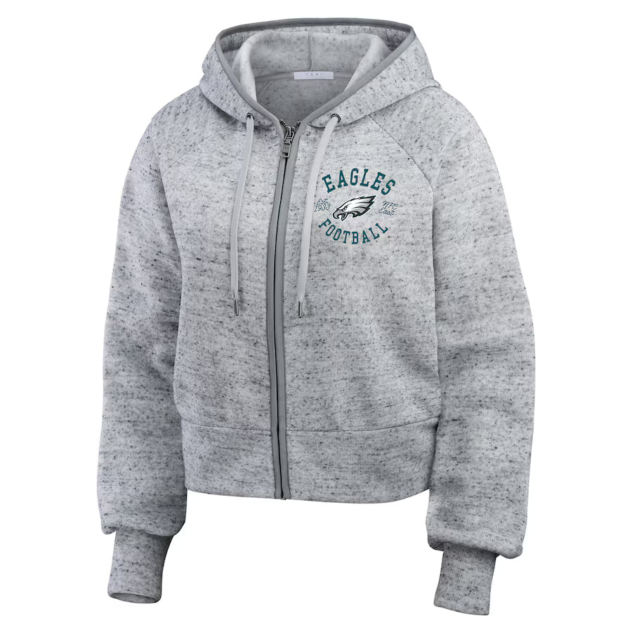 Philadelphia Eagles Grey Zip-Up Hoodie (Recreated Edition)