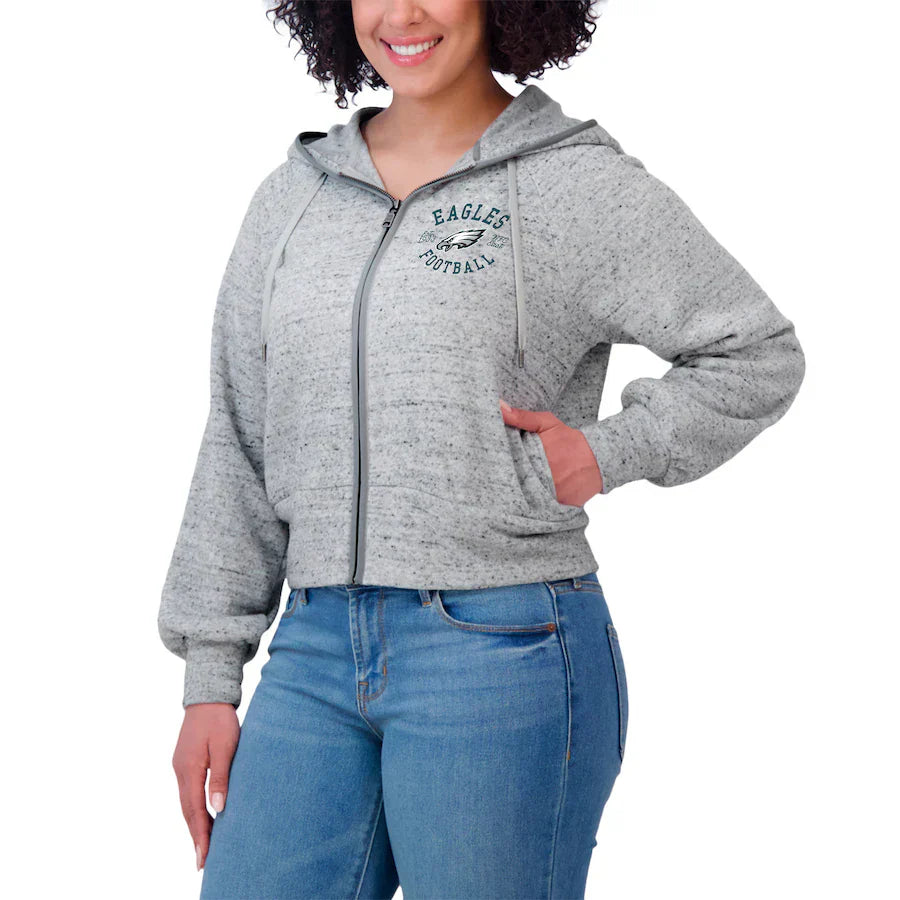 Philadelphia Eagles Grey Zip-Up Hoodie (Recreated Edition)