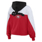Erin Andrews San Francisco 49ers Color Block Full-Zip Hoodie Recreated Edition
