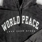 Vintage World Peace Grey Hoodie – Recreated Edition